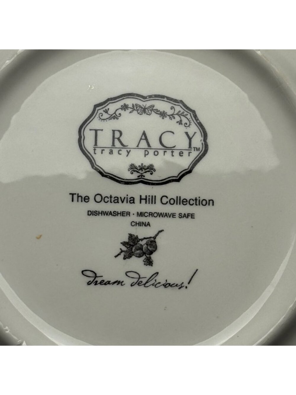 Tracy Porter Octavia Hill Collection Dinner Plate Hand-Painted Floral - Picture 7 of 8